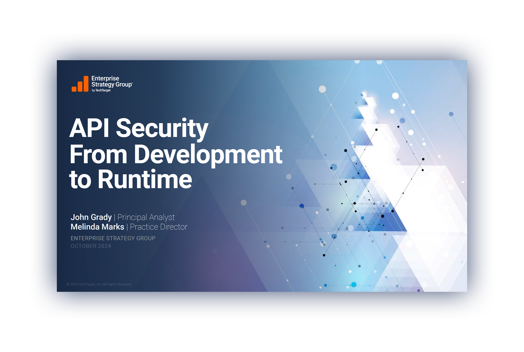 ESG - API Security From Development to Runtime cover